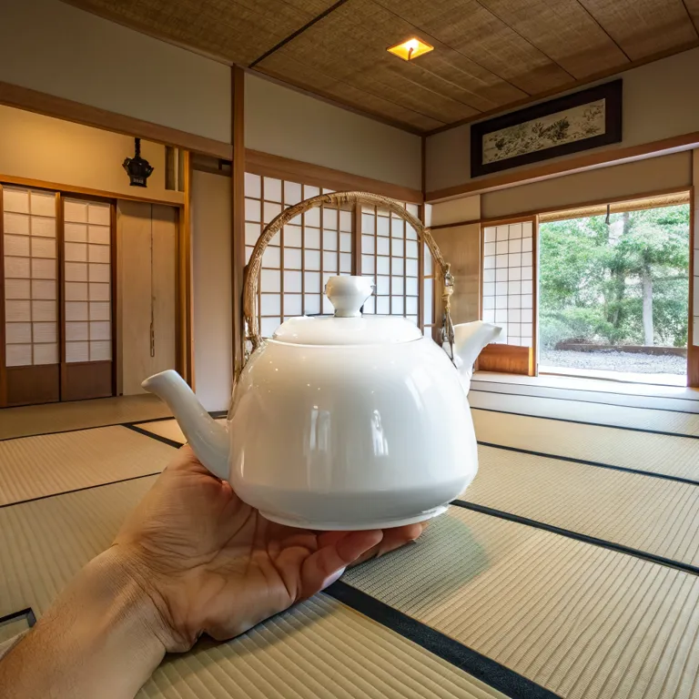 A teapot served in a tea room
