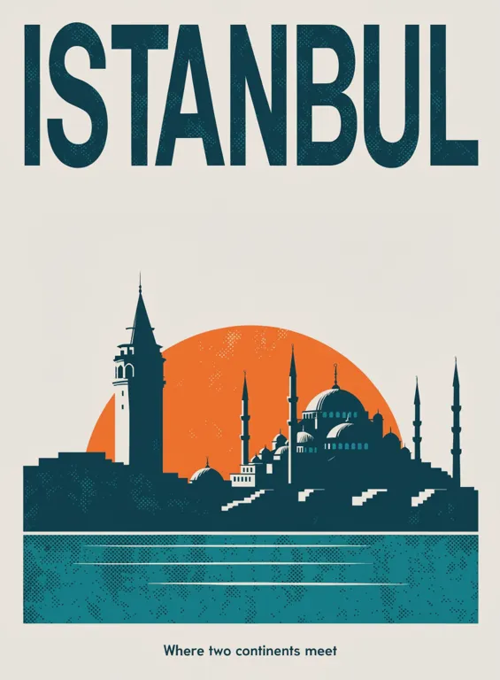 A travel poster for Istanbul
